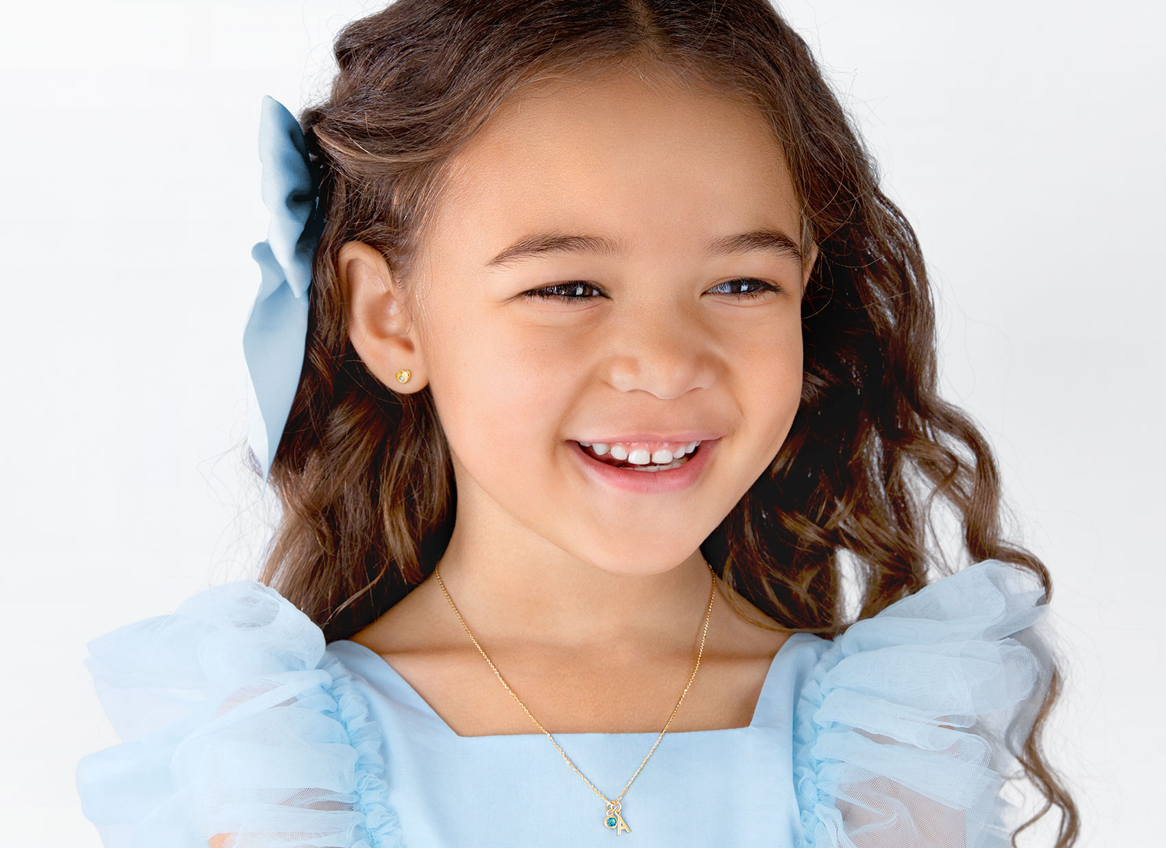 Example Necklace Shown on 5 Year Old Girl