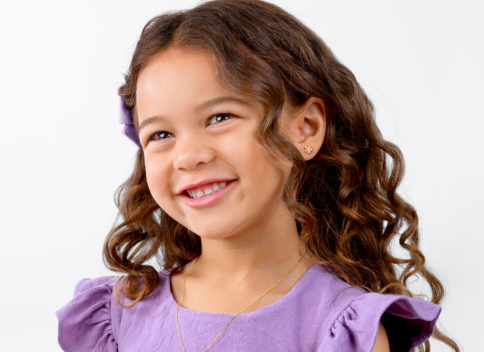 Earring Shown on 5 Year Old Model
