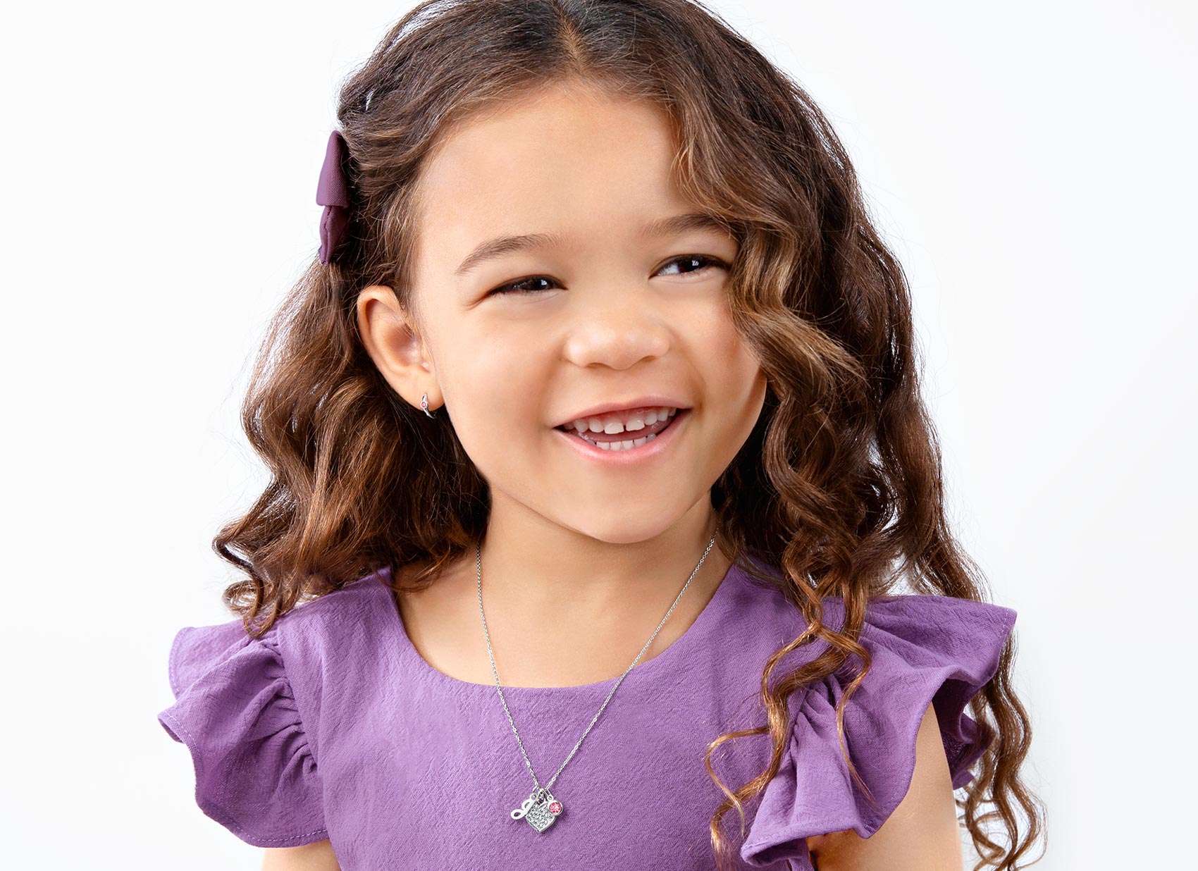 Example Necklace Shown on 5 Year Old Girl