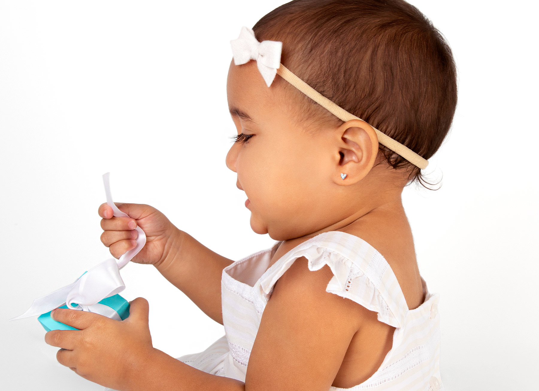 Earring Shown on 1 Year Old Girl