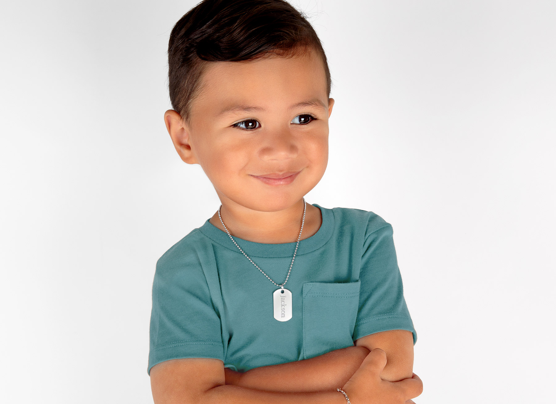 Example Necklace Shown on 3 Year Old Boy