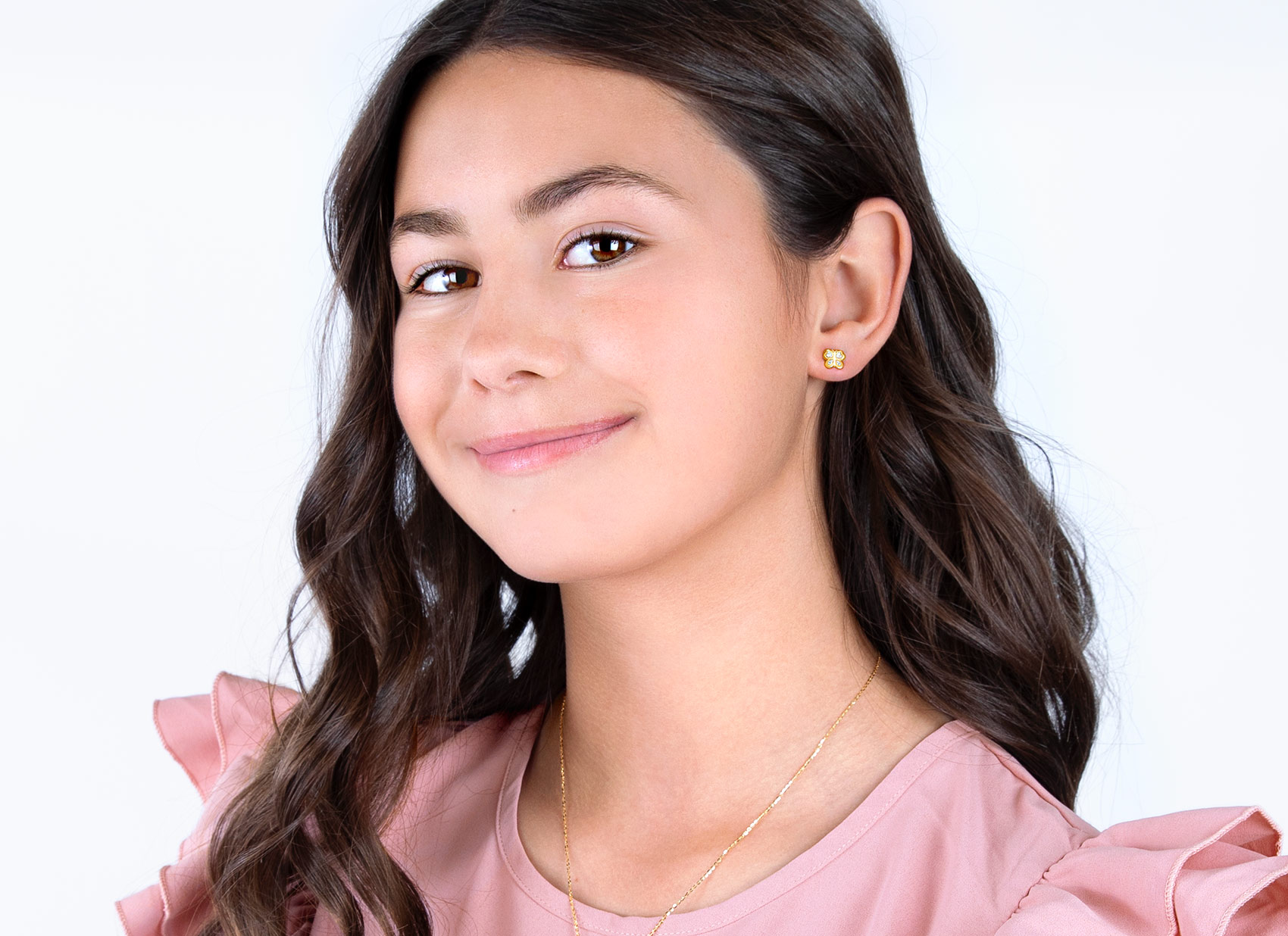 Earring Shown on 15 Year Old Girl