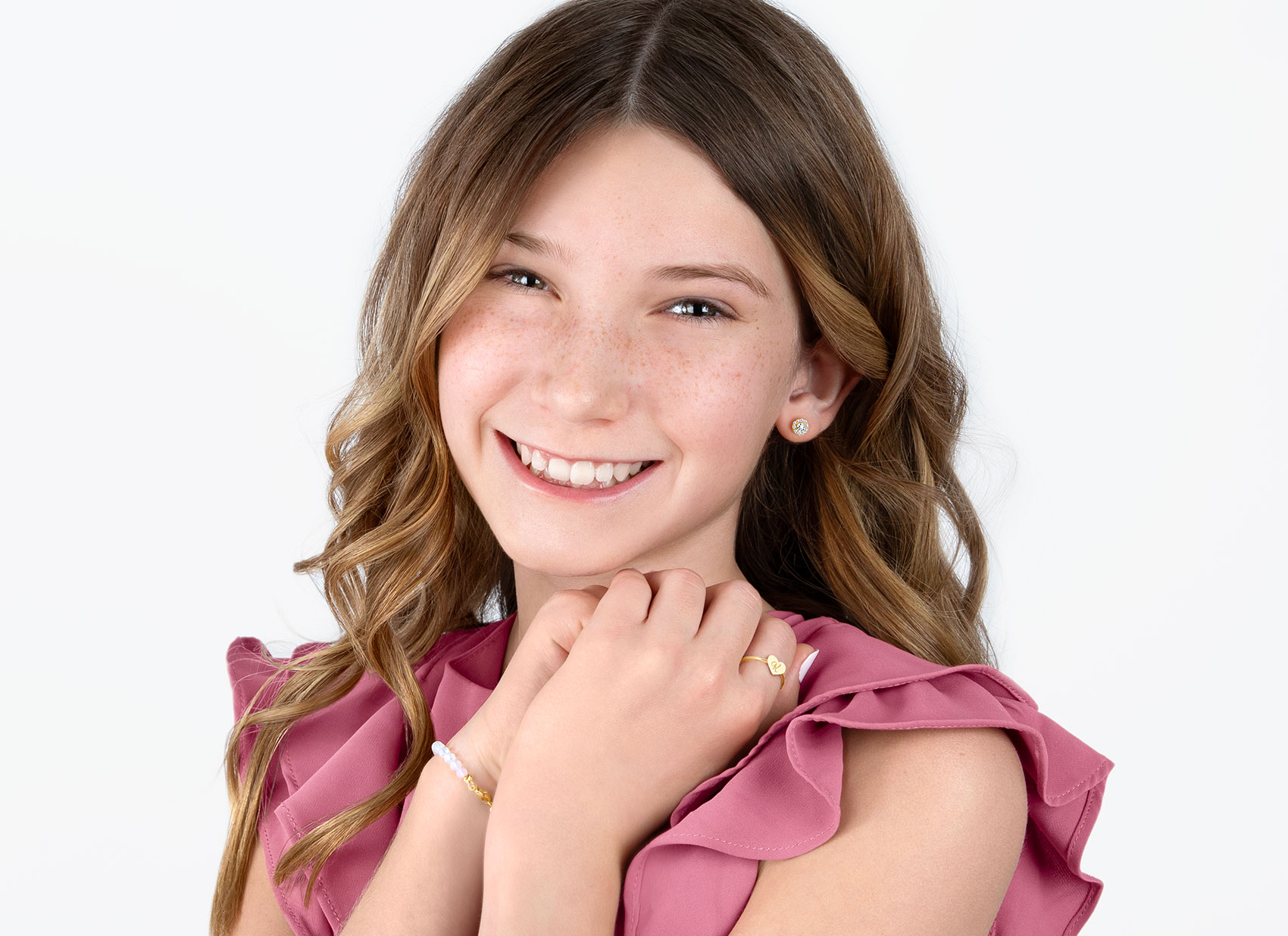 Example Ring Shown on 12 Year Old Girl