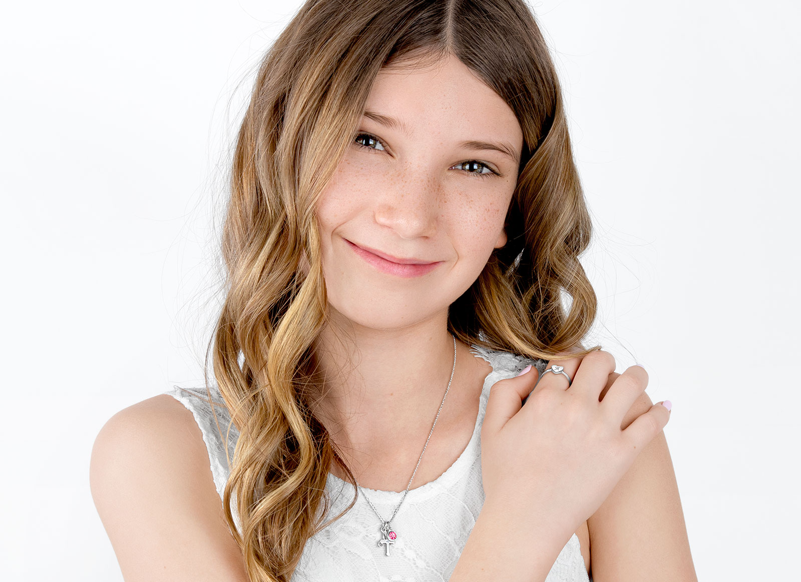 Example Necklace Shown on 12 Year Old Girl