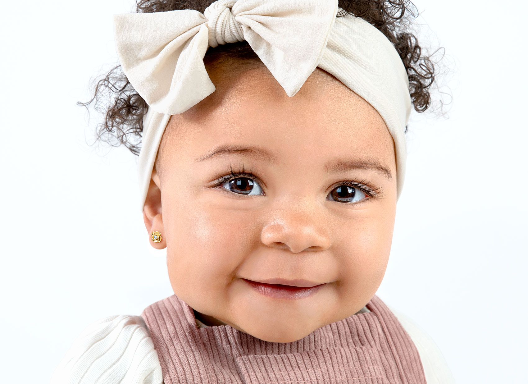 Earring Shown on 15 Month Old Model