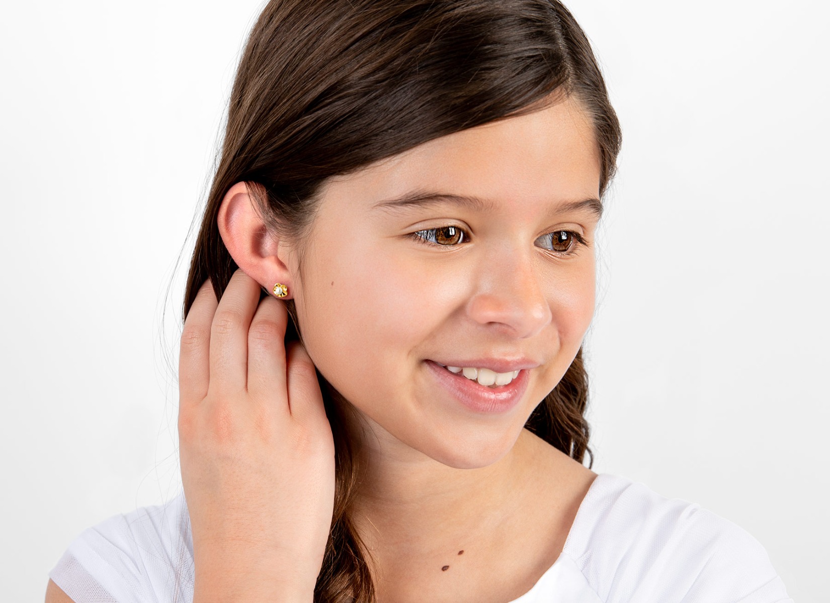 Earring Shown on 9 Year Old Girl