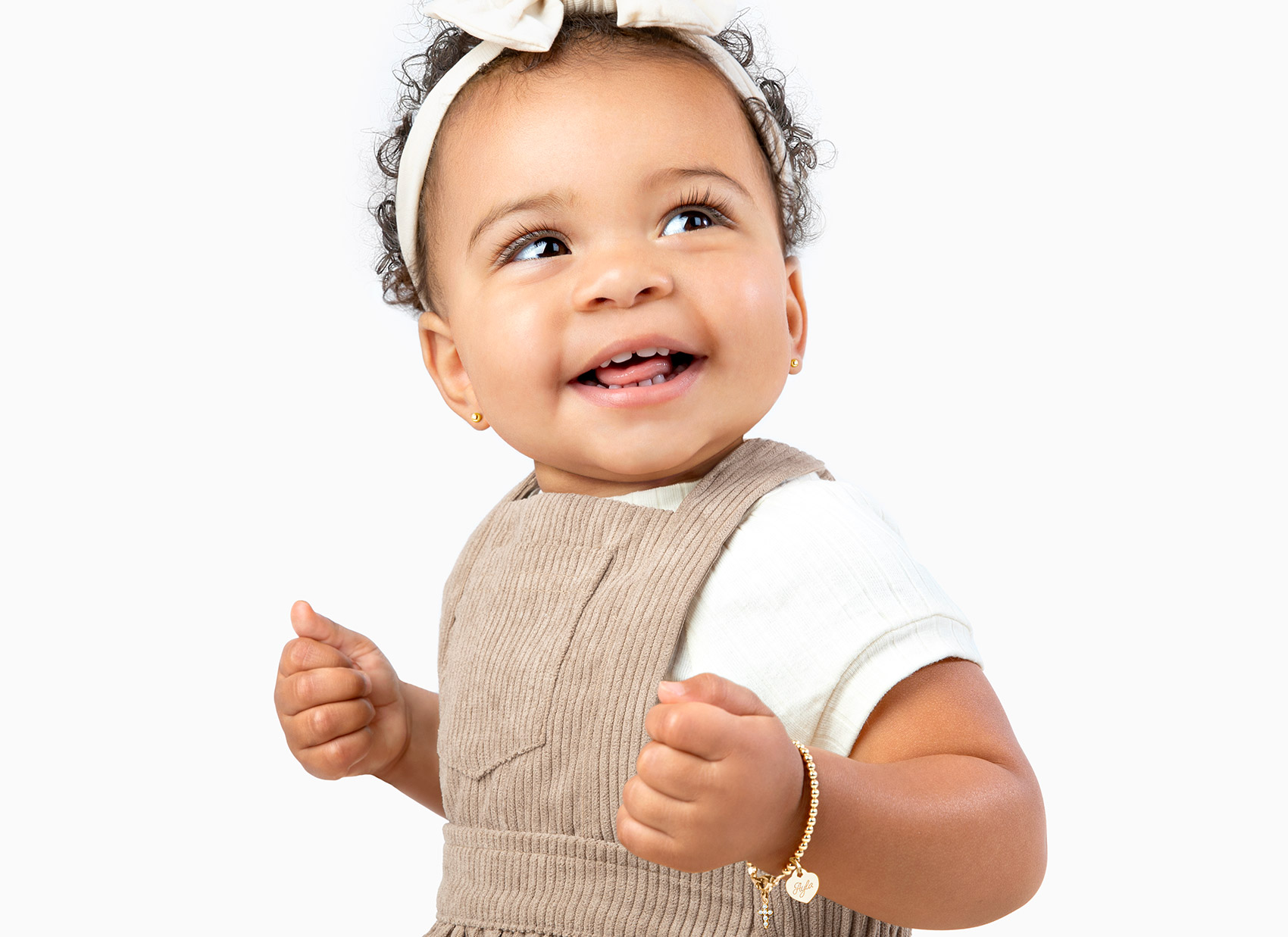 Example Bracelet Shown on 1 Year Old Girl