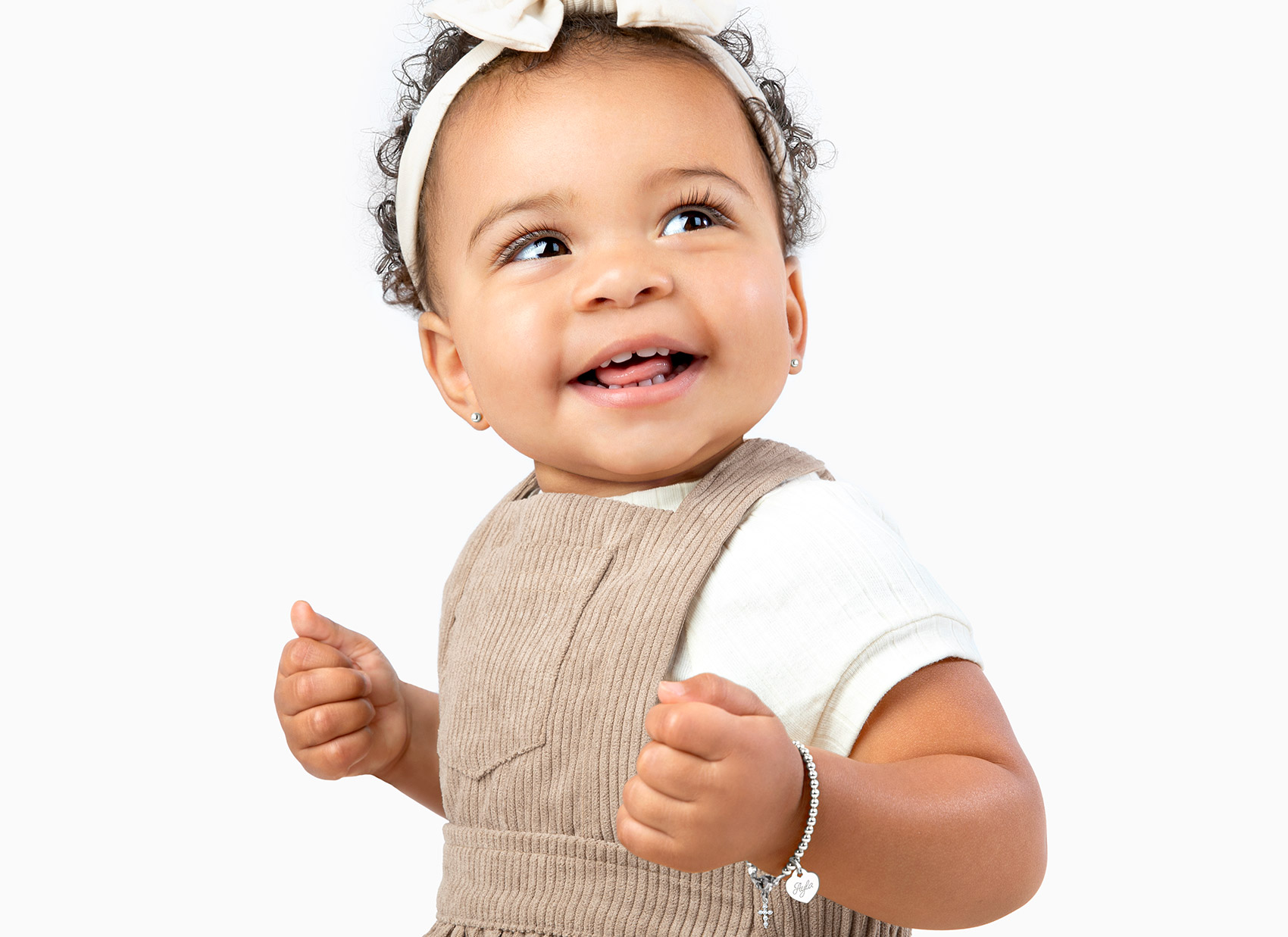 Example Bracelet Shown on 15 Month Old Girl