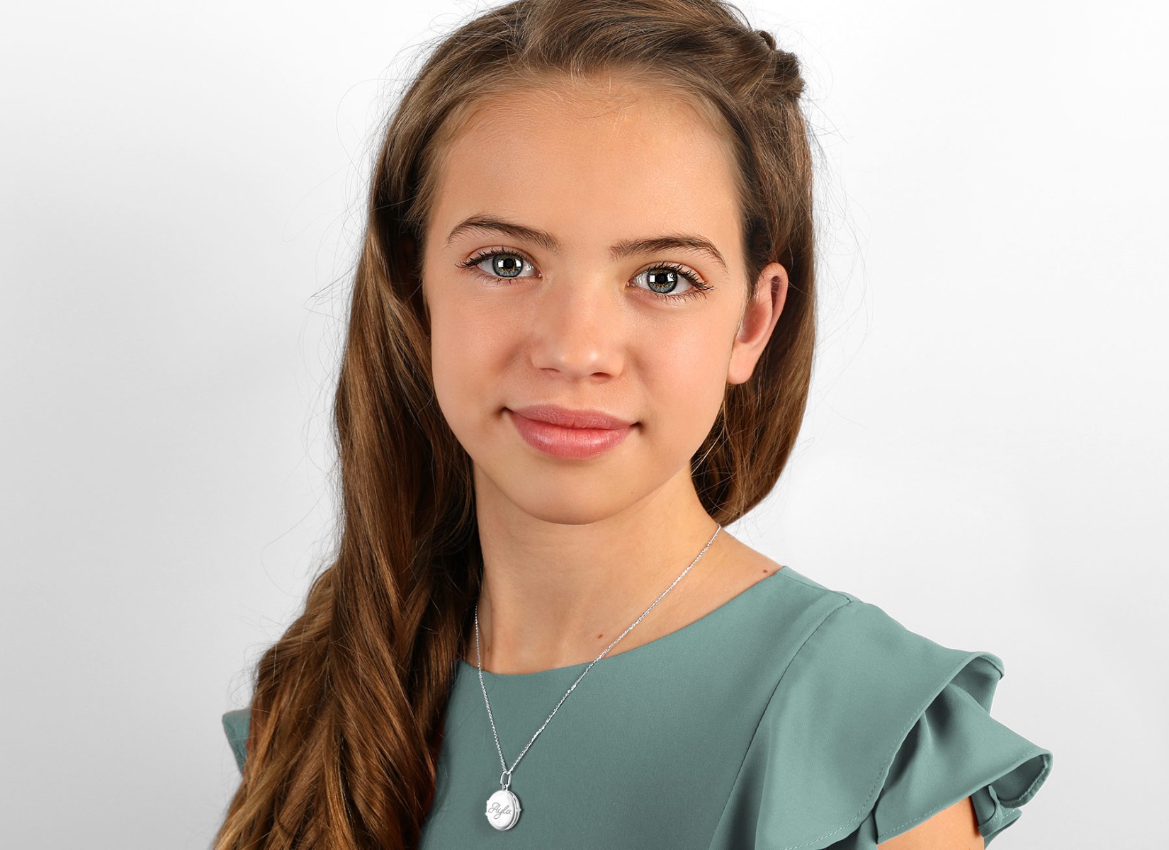 Necklace Shown on 14 Year Old Girl