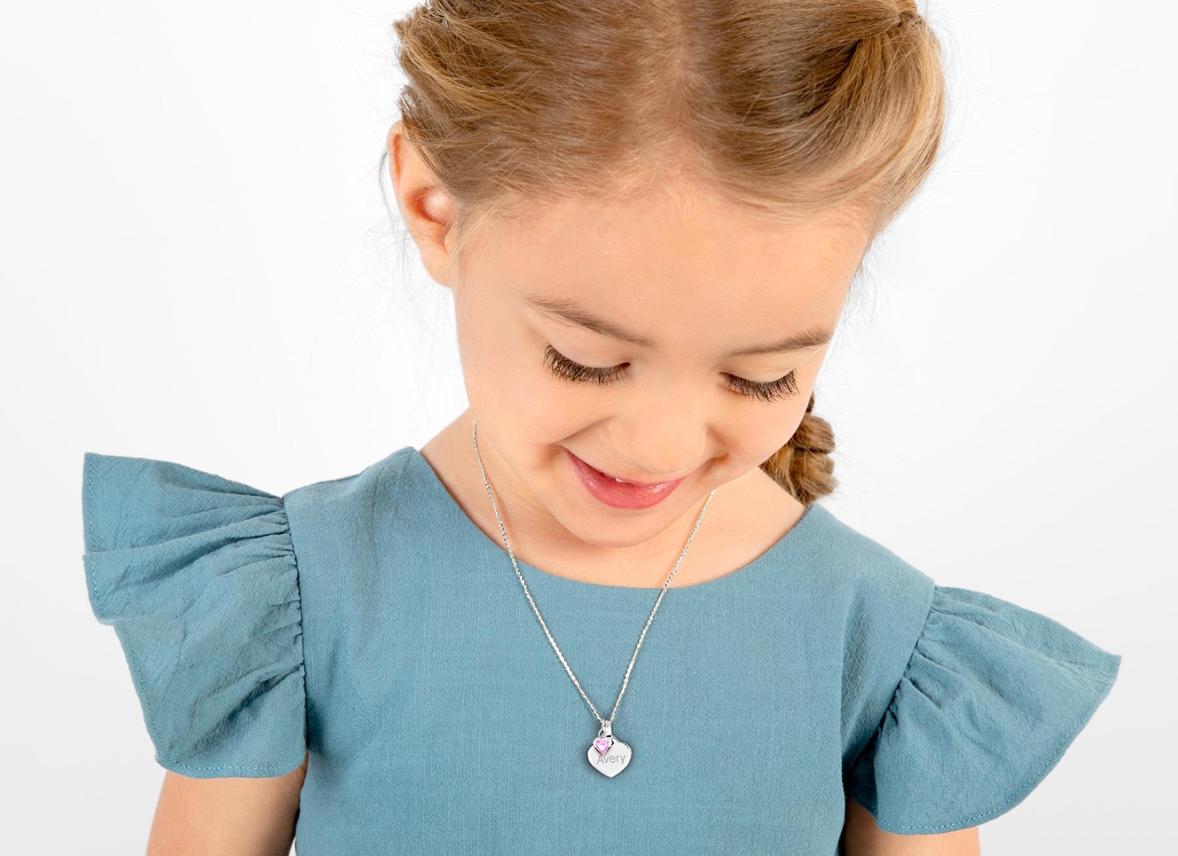Example Necklace Shown on 4 Year Old Girl