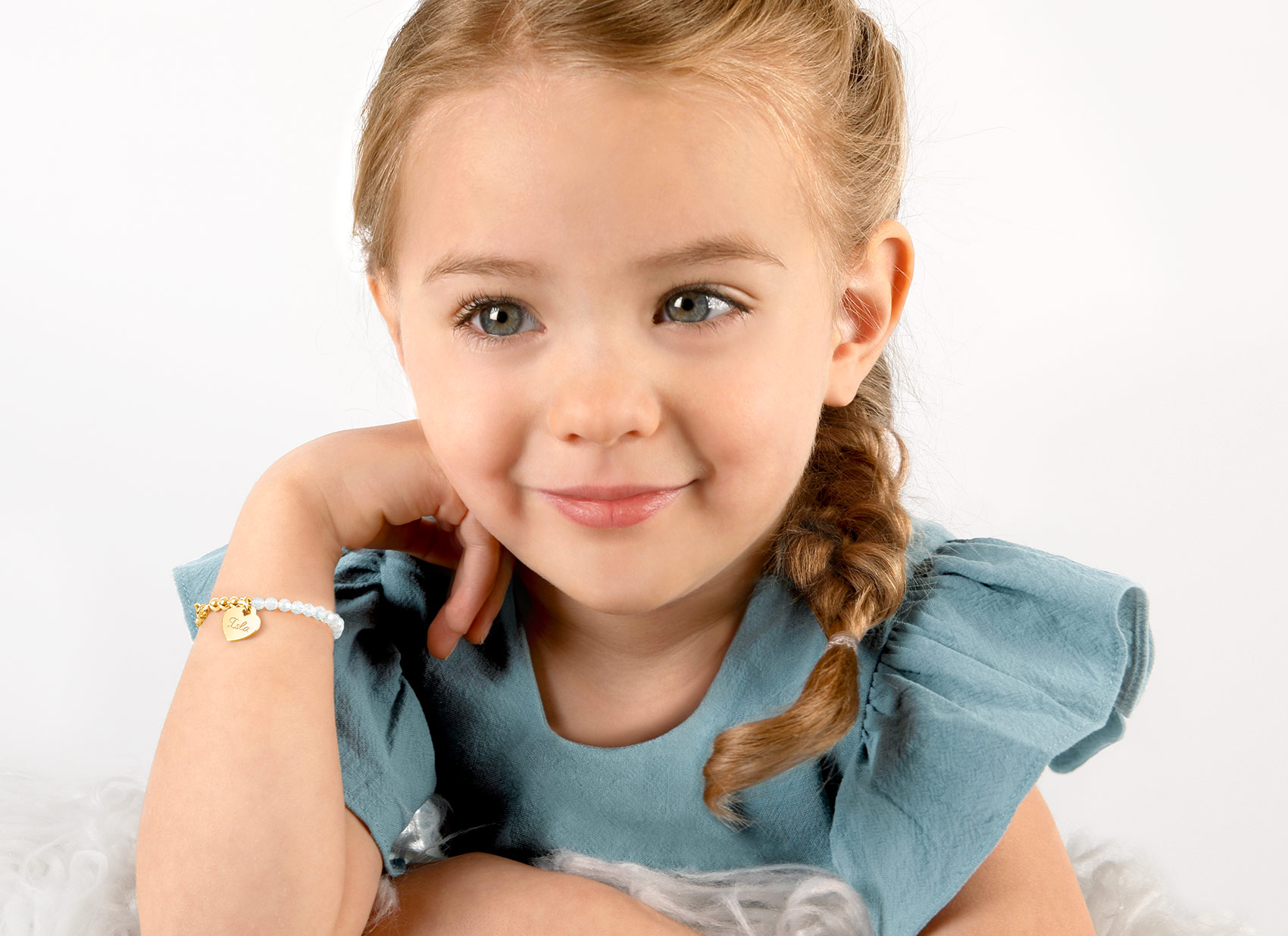 Example Bracelet Shown on 4 Year Old Girl