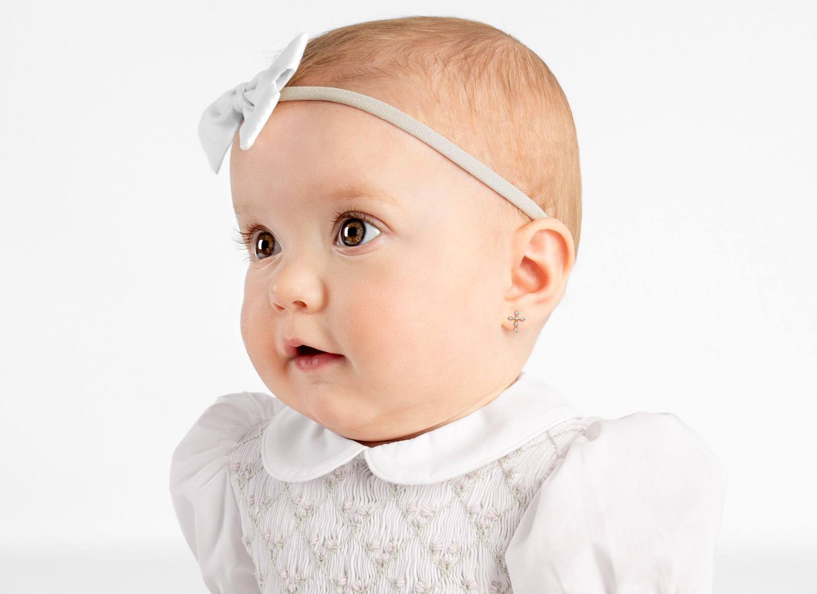 Earring Shown on 6 Month Old Girl