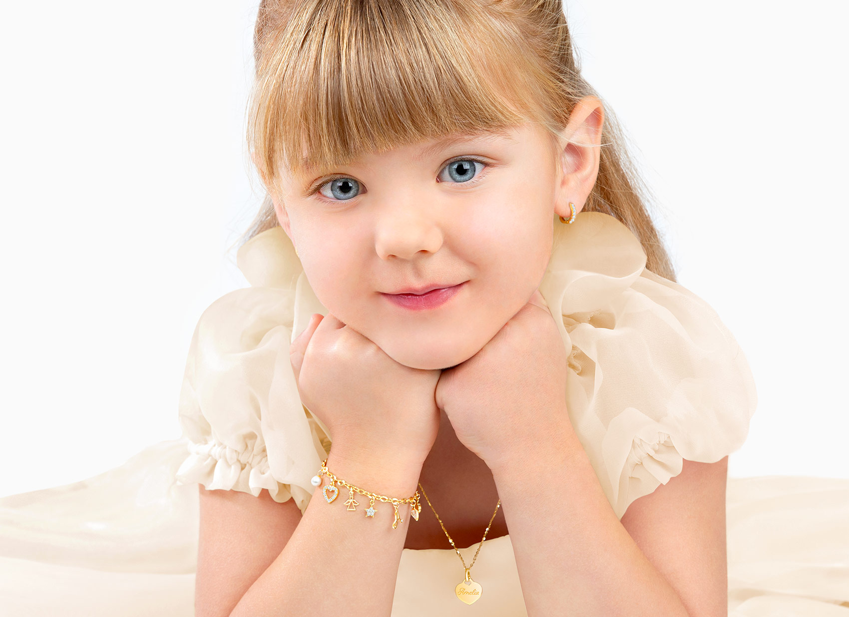 Example Necklace Shown on 4 Year Old Girl
