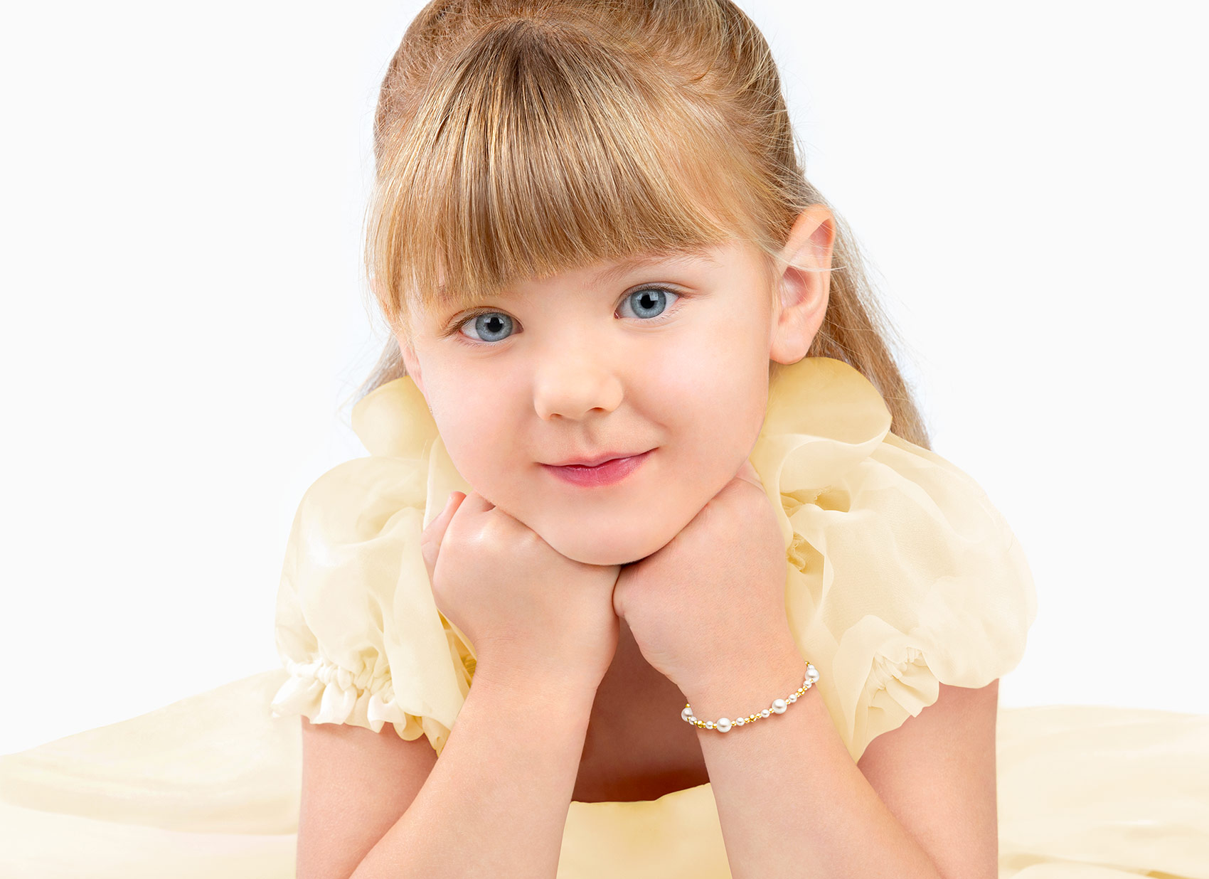 Example Bracelet Shown on 4 Year Old Girl