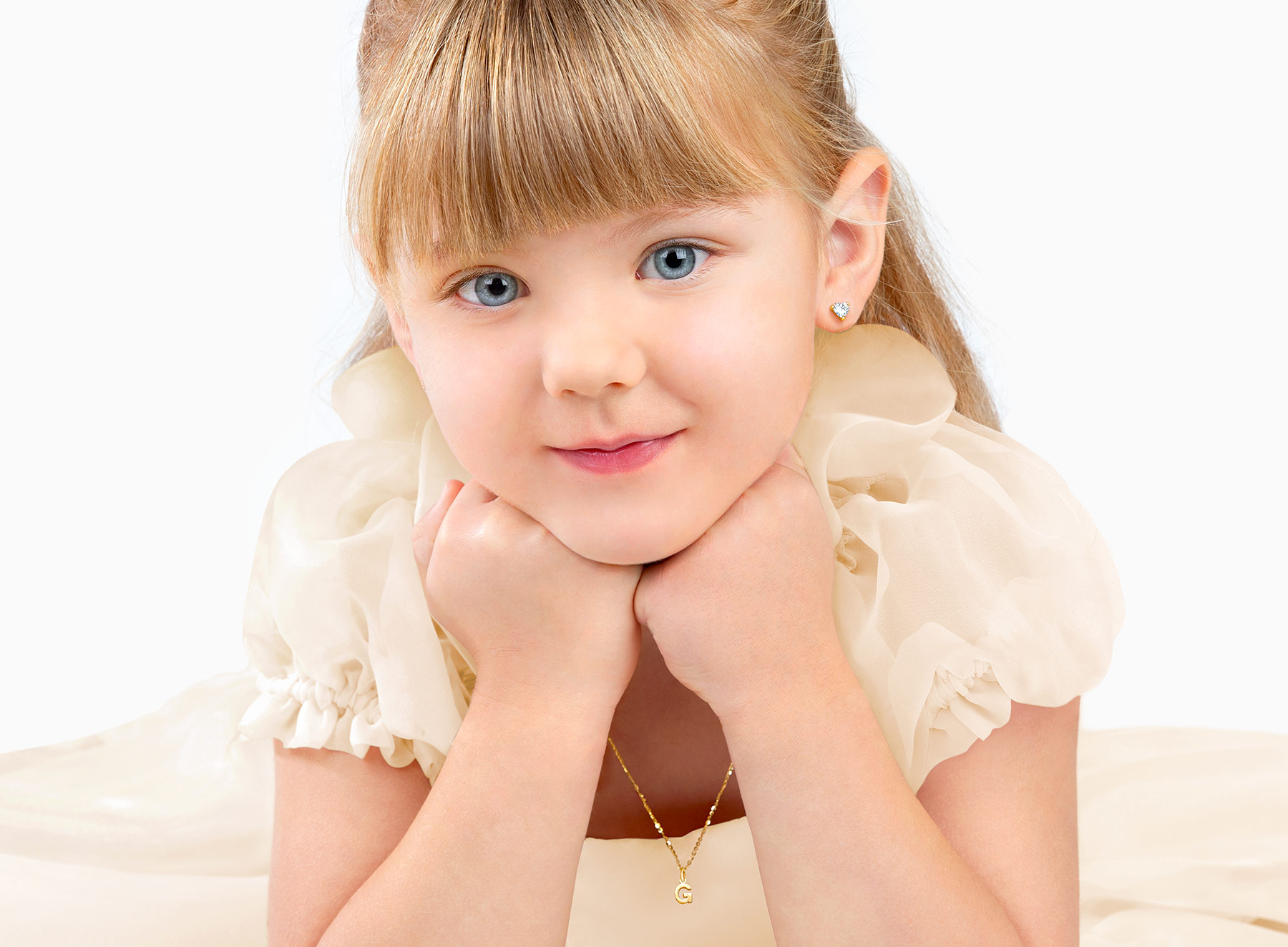Example Necklace Shown on 4 Year Old Girl