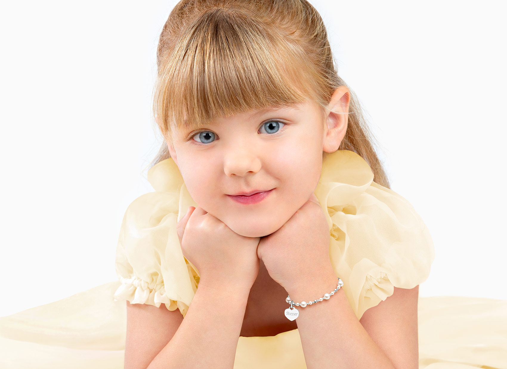 Example Bracelet Shown on 4 Year Old Girl