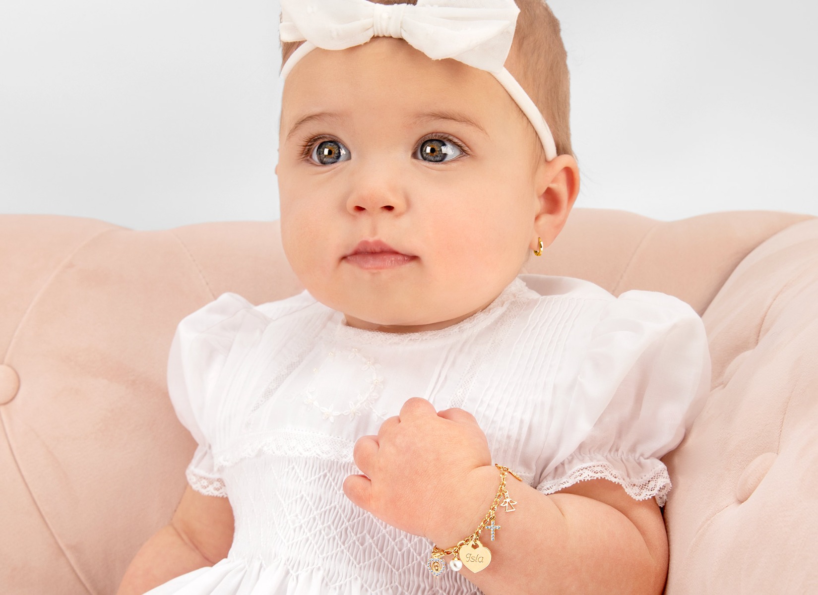 Bracelet Shown on 9 Month Old Girl