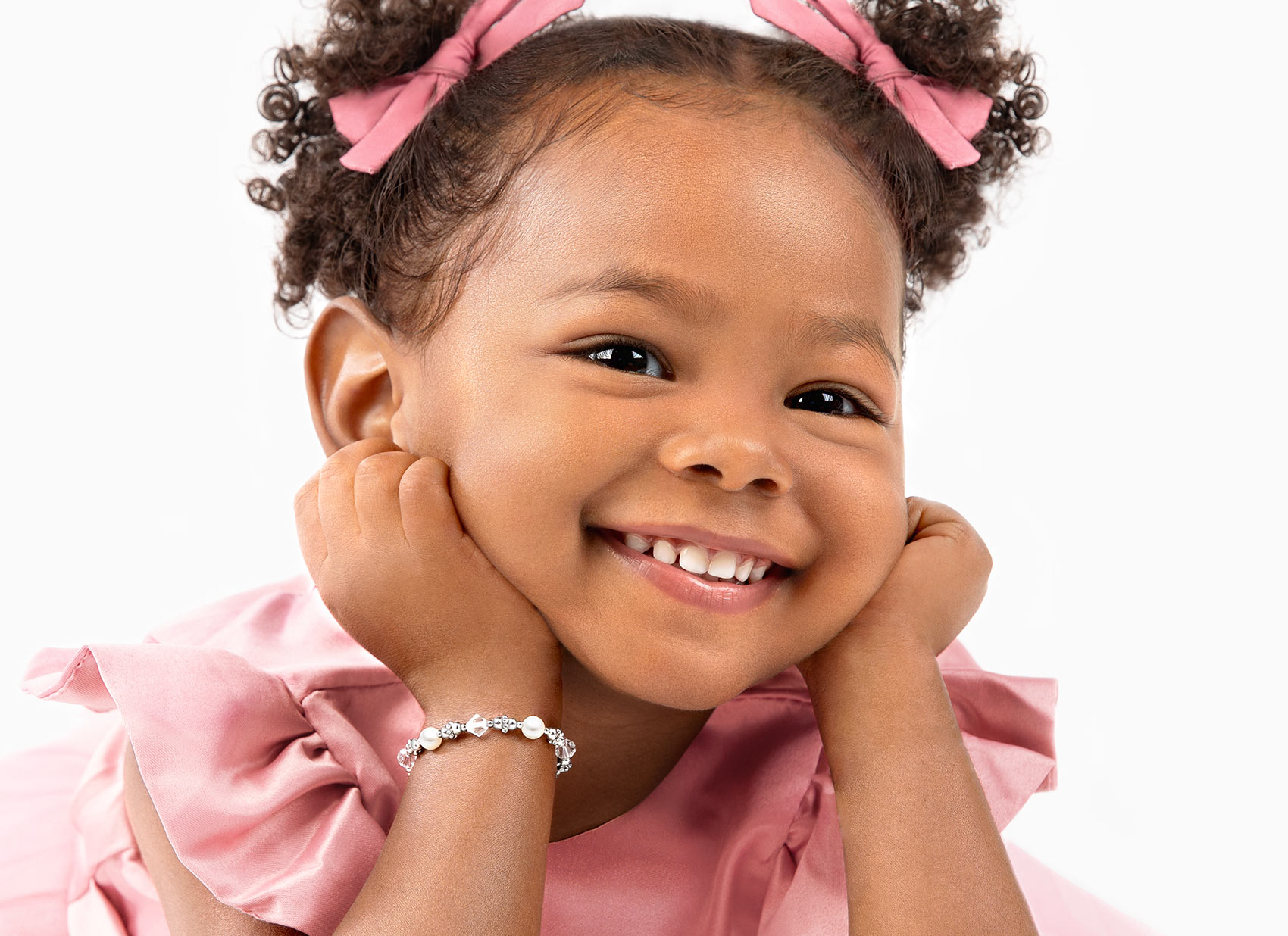 Example Bracelet Shown on 3 Year Old Girl<br /> 