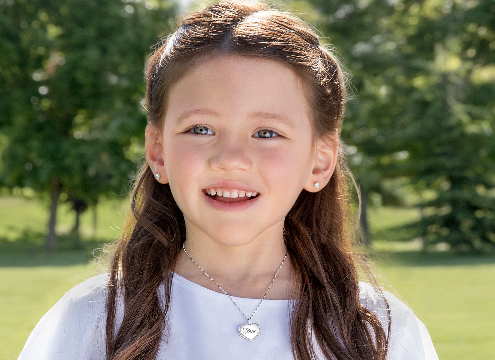 Necklace Shown on 6 Year Old Girl