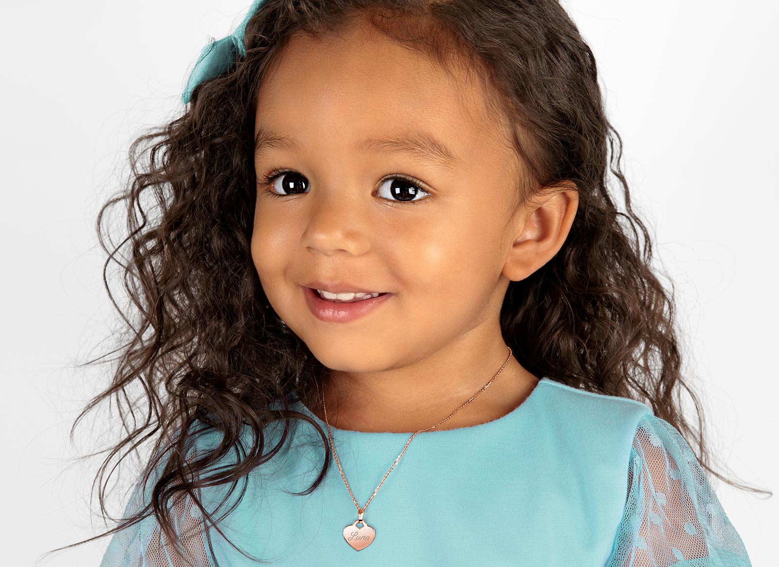 Necklace Shown on 3 Year Old Girl