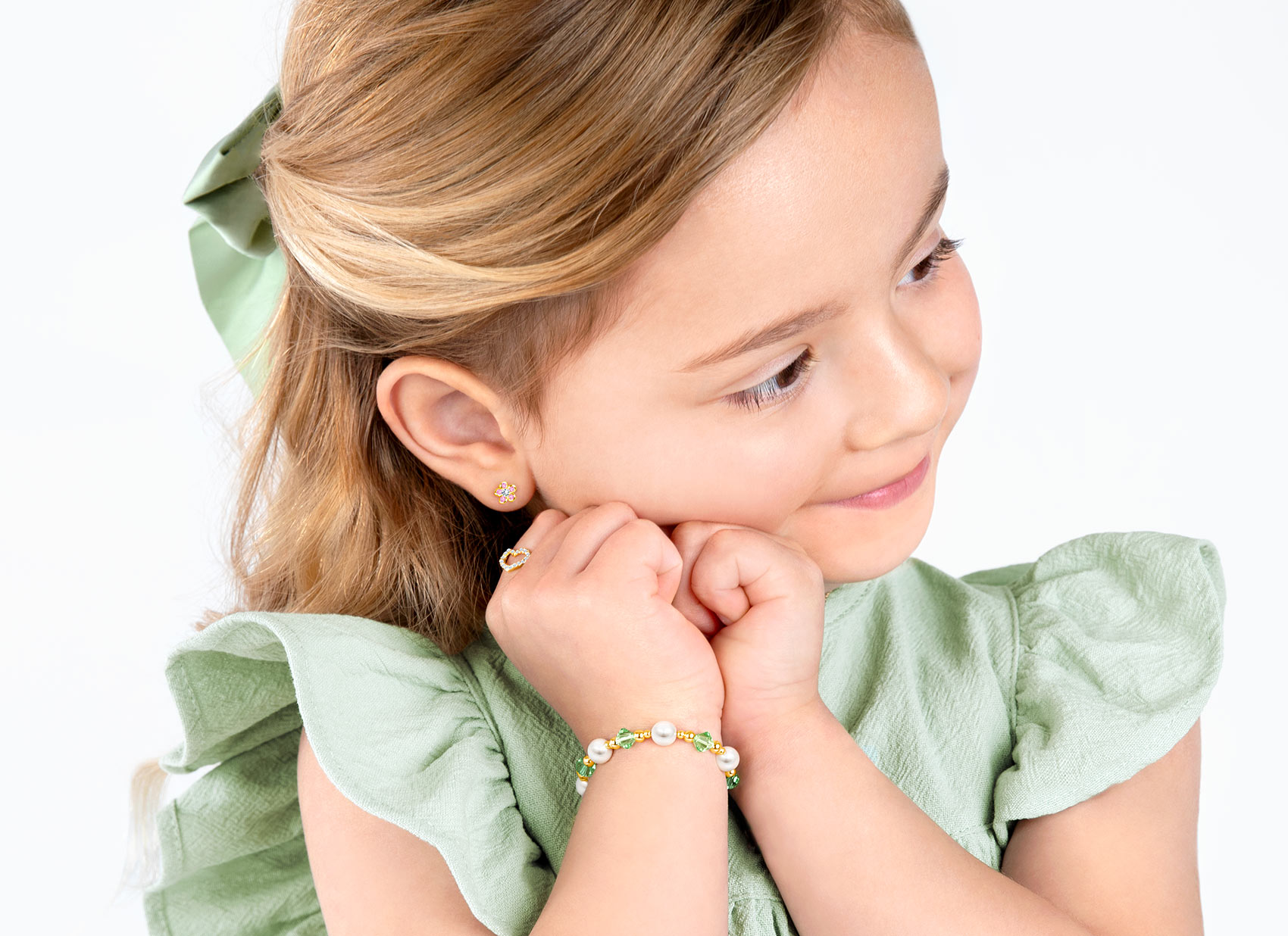 Example Bracelet Shown on 3 Year Old Girl