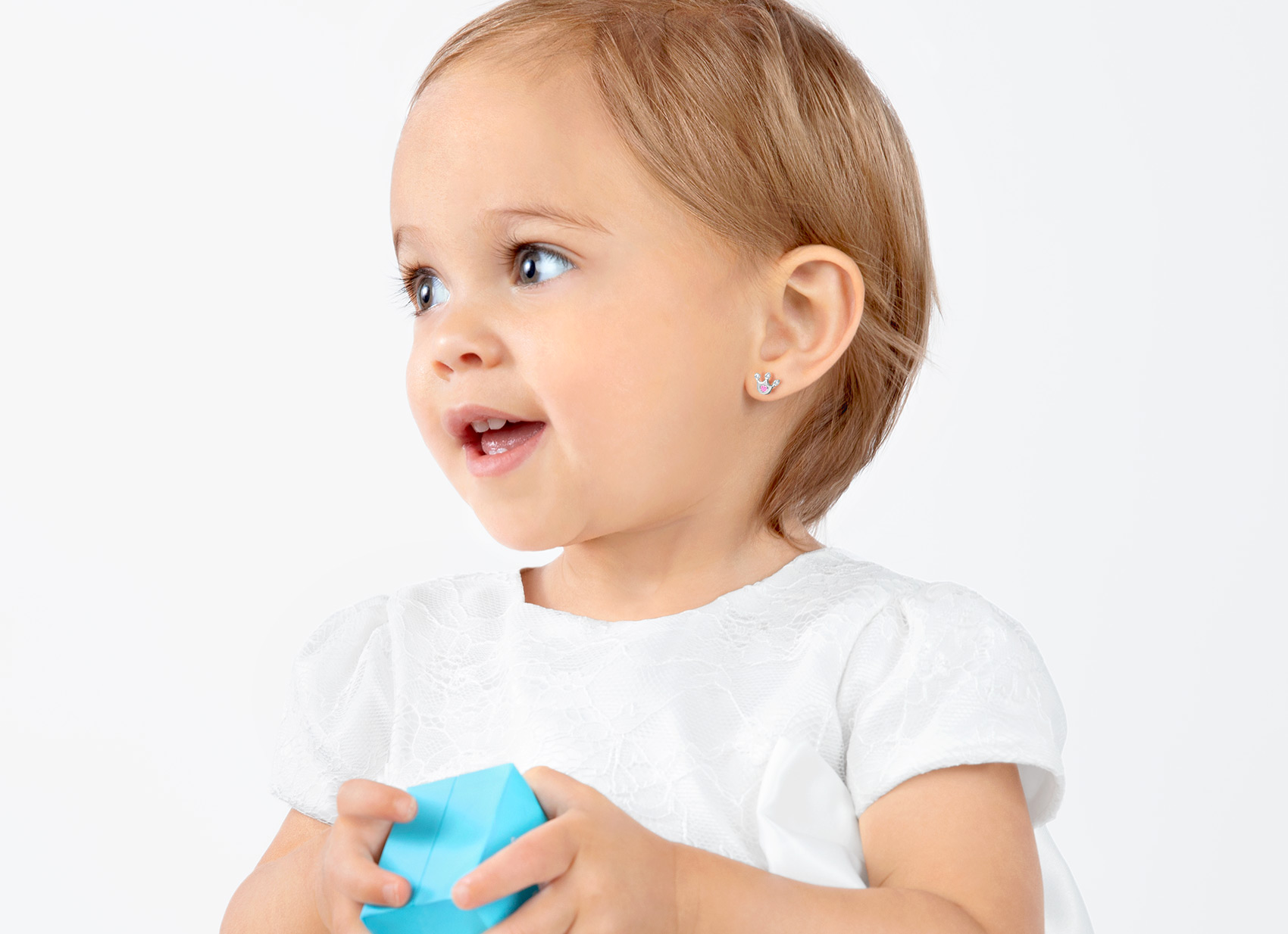 Earring Shown on 1 Year Old Girl