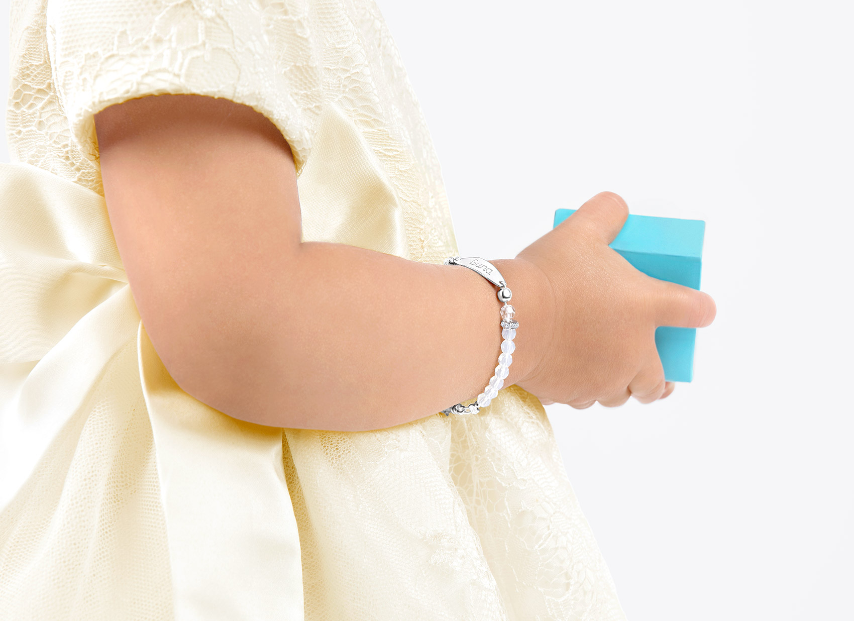 Example Bracelet Shown on 2 Year Old Girl