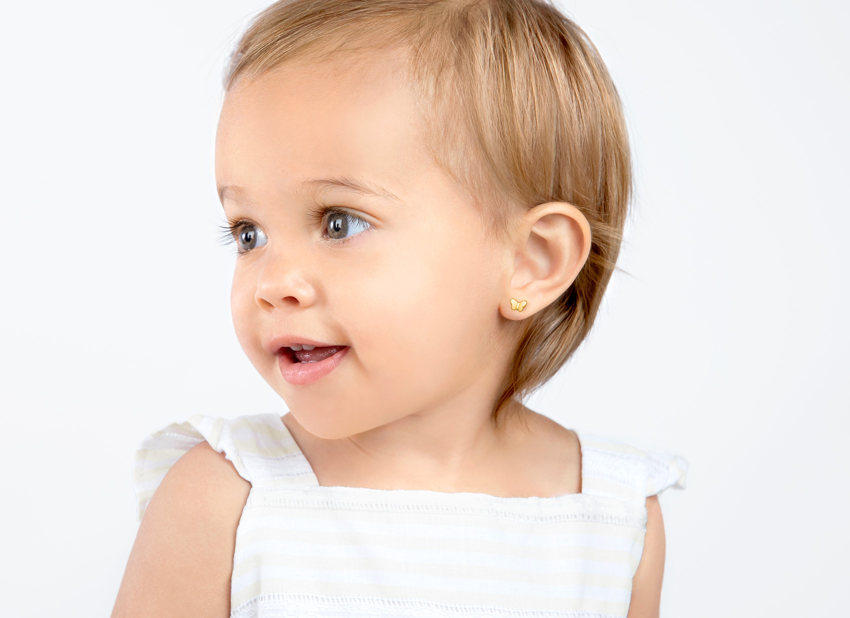 Earring Shown on 1 Year Old Girl
