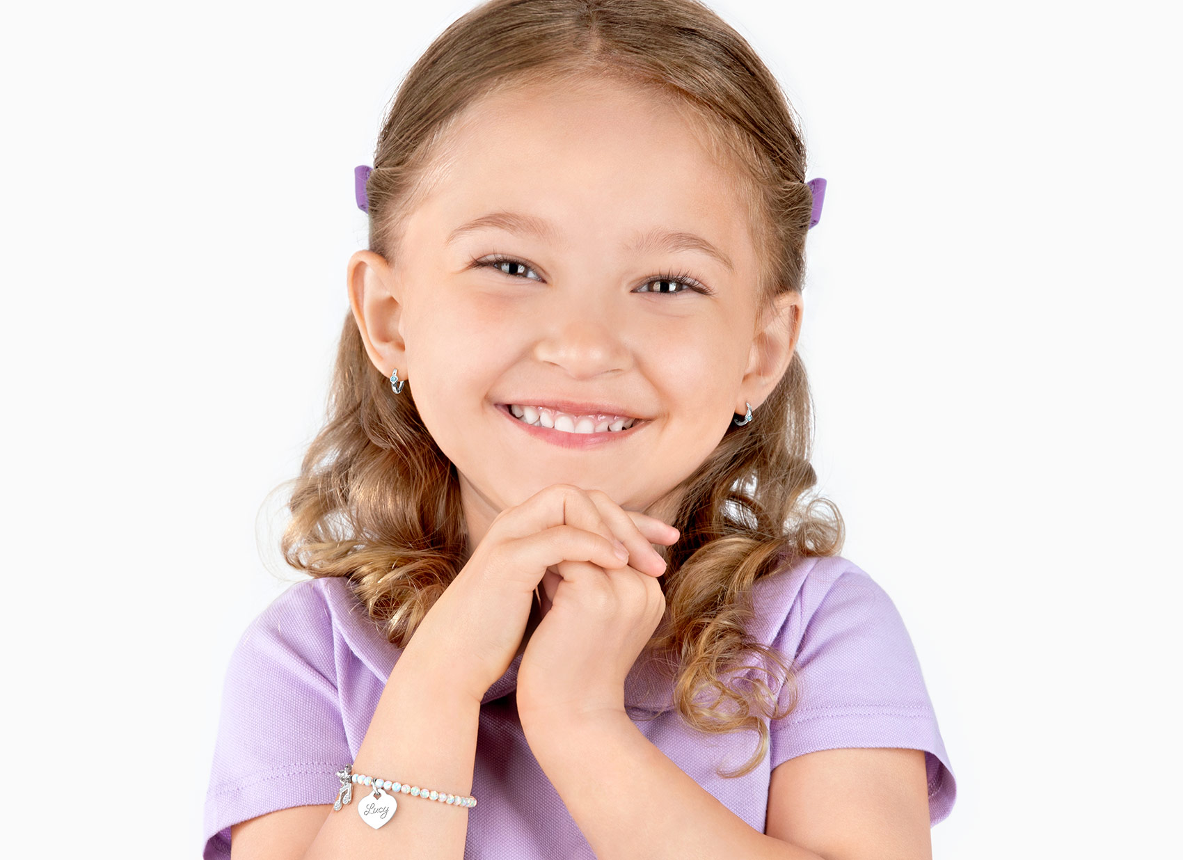 Example Bracelet Shown on 4 Year Old Girl