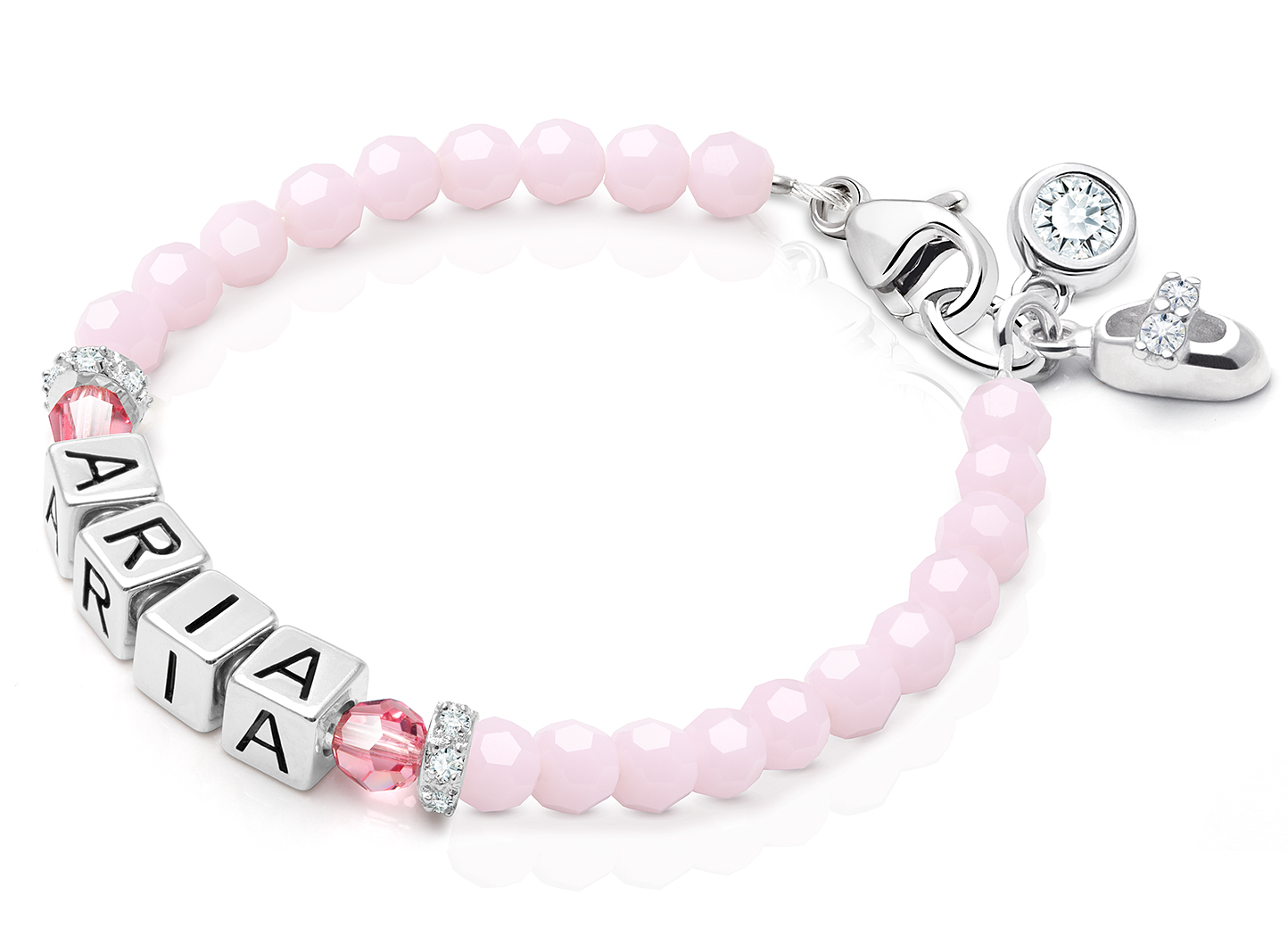 CZ & Baby Shoe Charms <u>NOT</u> Included<br />( add the charms your child would love )