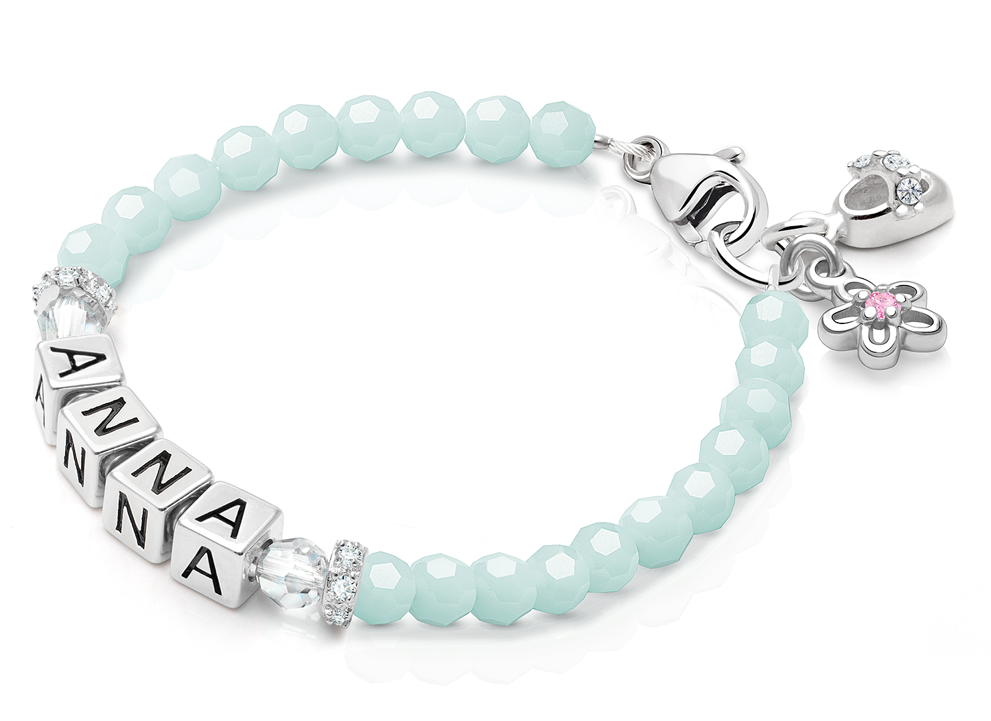 Baby Shoe & Flower Charms <u>NOT</u> Included<br />( add the charms your child would love )