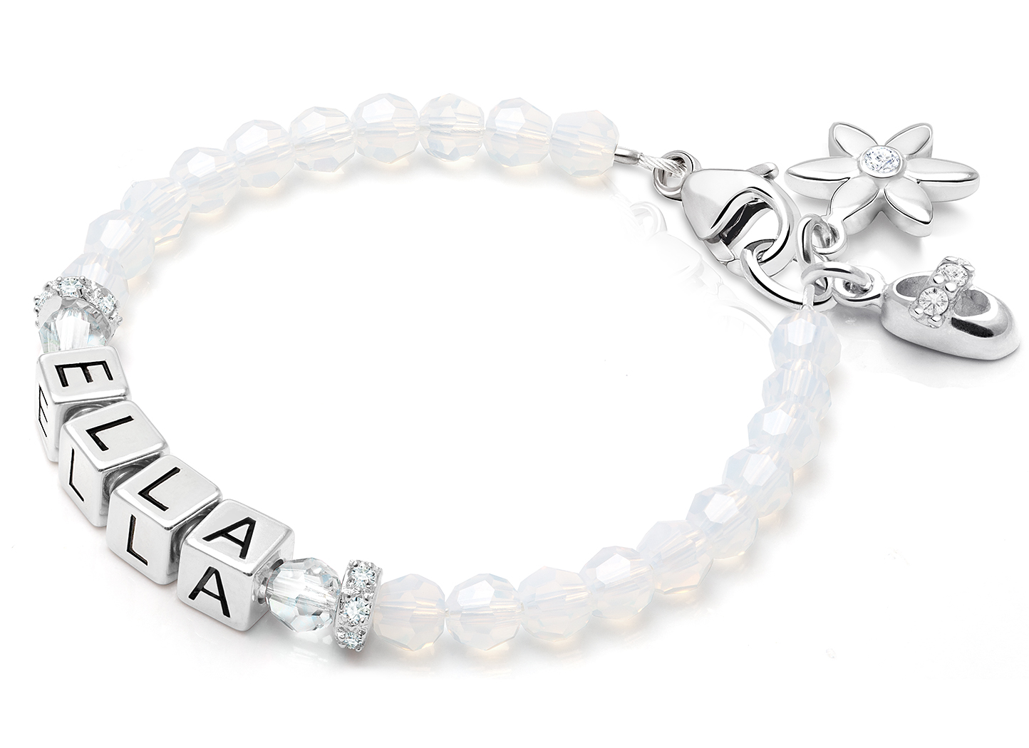 Flower & Baby Shoe Charms <u>NOT</u> Included<br />( add the charms your child would love )