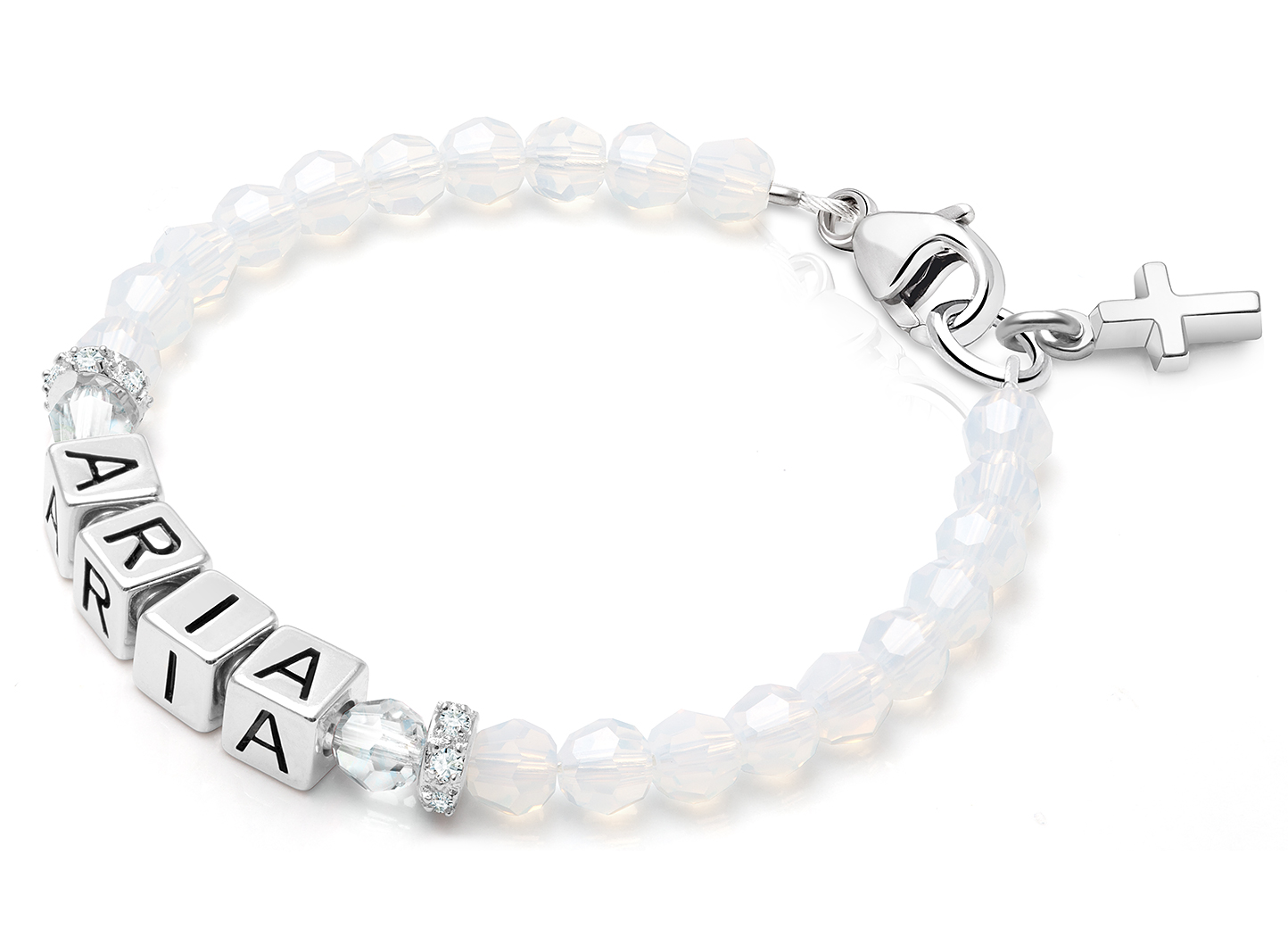 Enlarged to Show Detail<br />Shown with <u>Included</u> Cross Charm