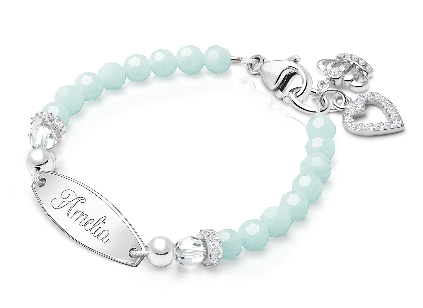Crown & Heart Charms <u>NOT</u> Included<br />( add the charms your child would love )