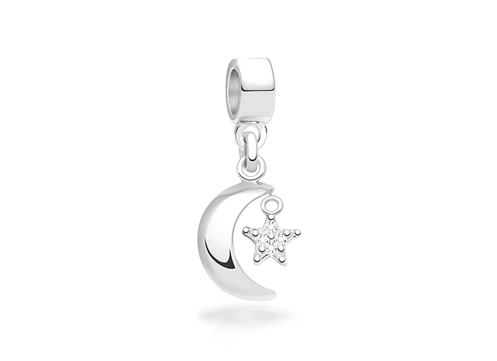 Enlarged to Show Detail<br />Adoré™ Charm Shown with Silver Bail