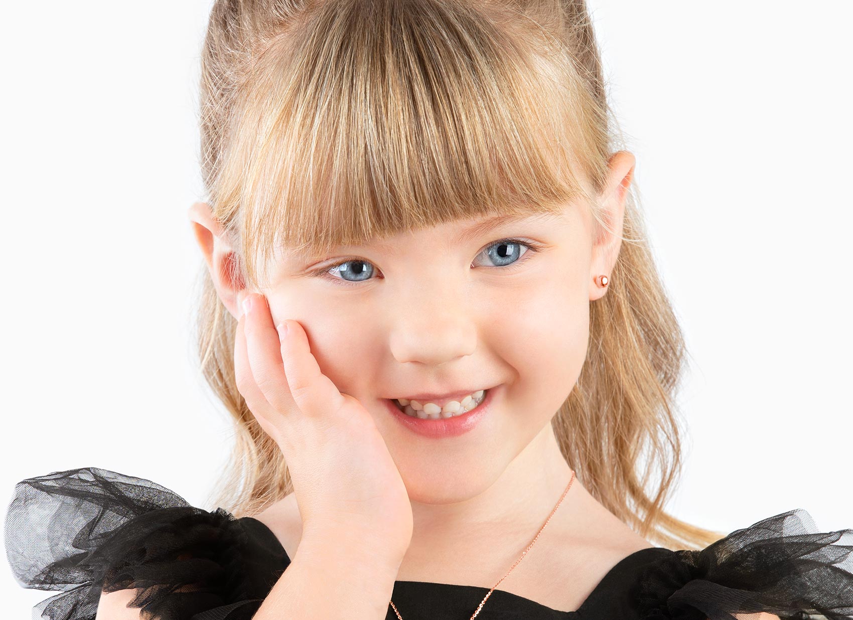 Earring Shown on 4 Year Old Girl