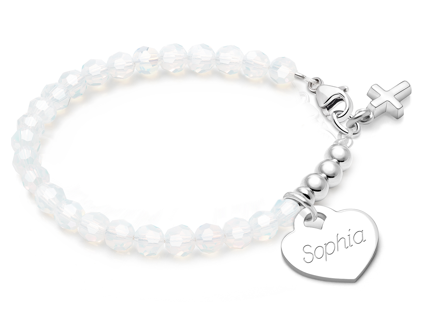 Enlarged to Show Detail<br />Shown with <u>Included</u> Cross Charm