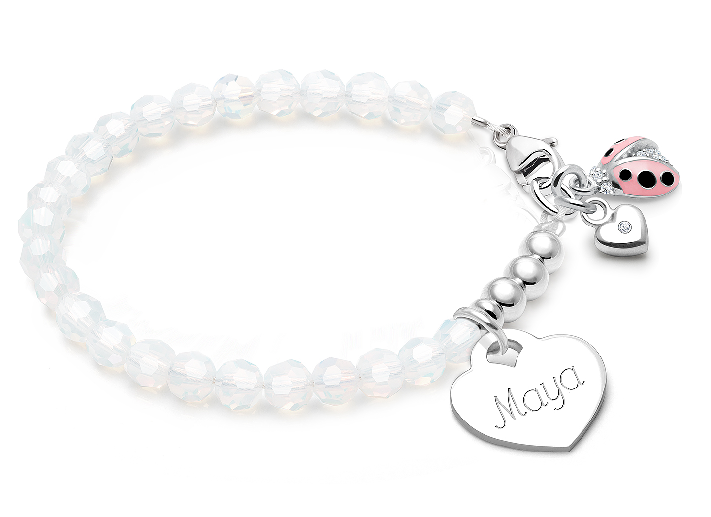 Ladybug & Heart Charms <u>NOT</u> Included<br />( add the charms your child would love )