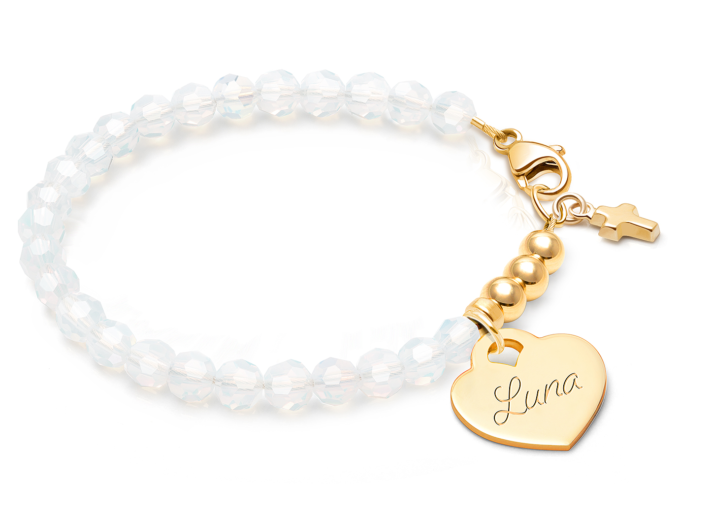 Enlarged to Show Detail<br />Shown with <u>Included</u> Cross Charm