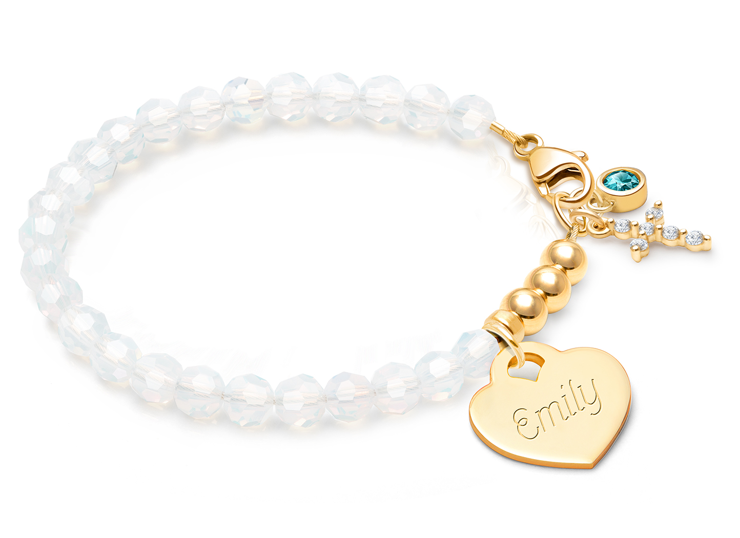 Shown with <u>Upgraded</u> Cross - Birthstone Charm <u>NOT</u> Included<br />( add the charms your child would love )