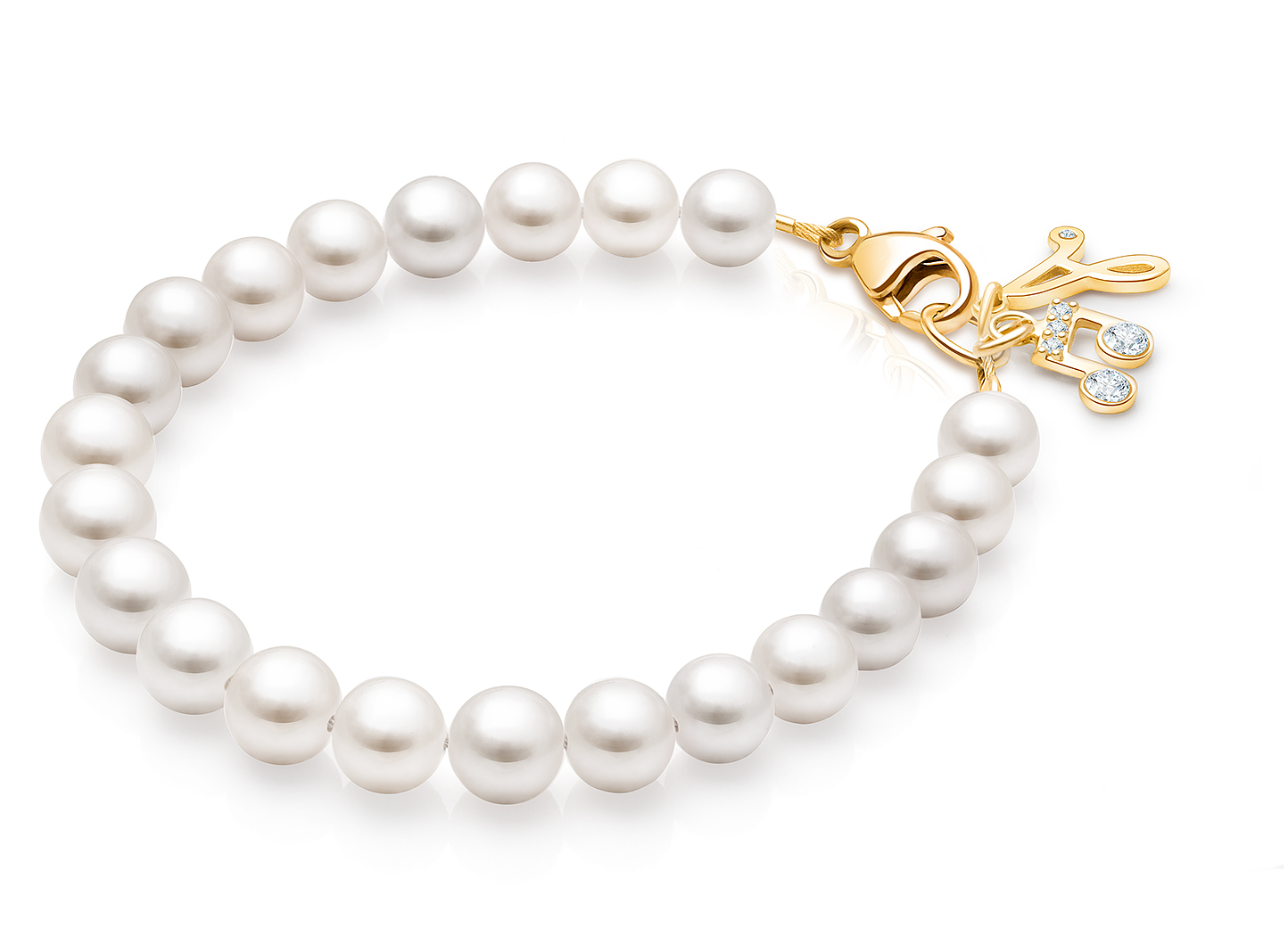 Music Note and Initial Charms <u>NOT</u> Included<br />( add the charms your child would love )