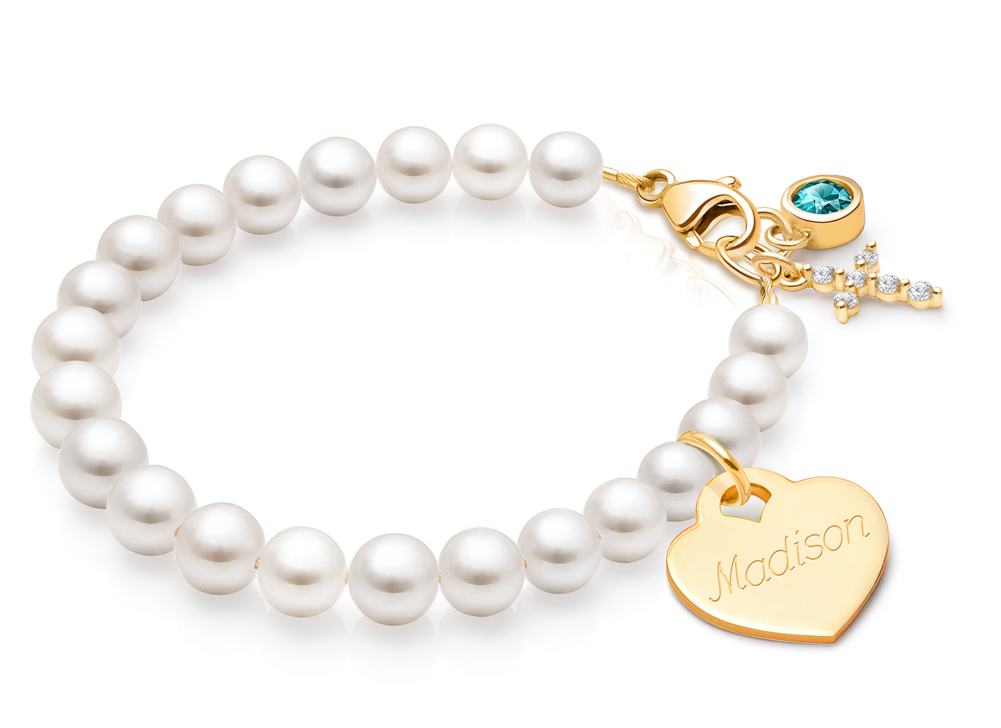 Cross and Birthstone Charms <u>NOT</u> Included<br />( add the charms your child would love )