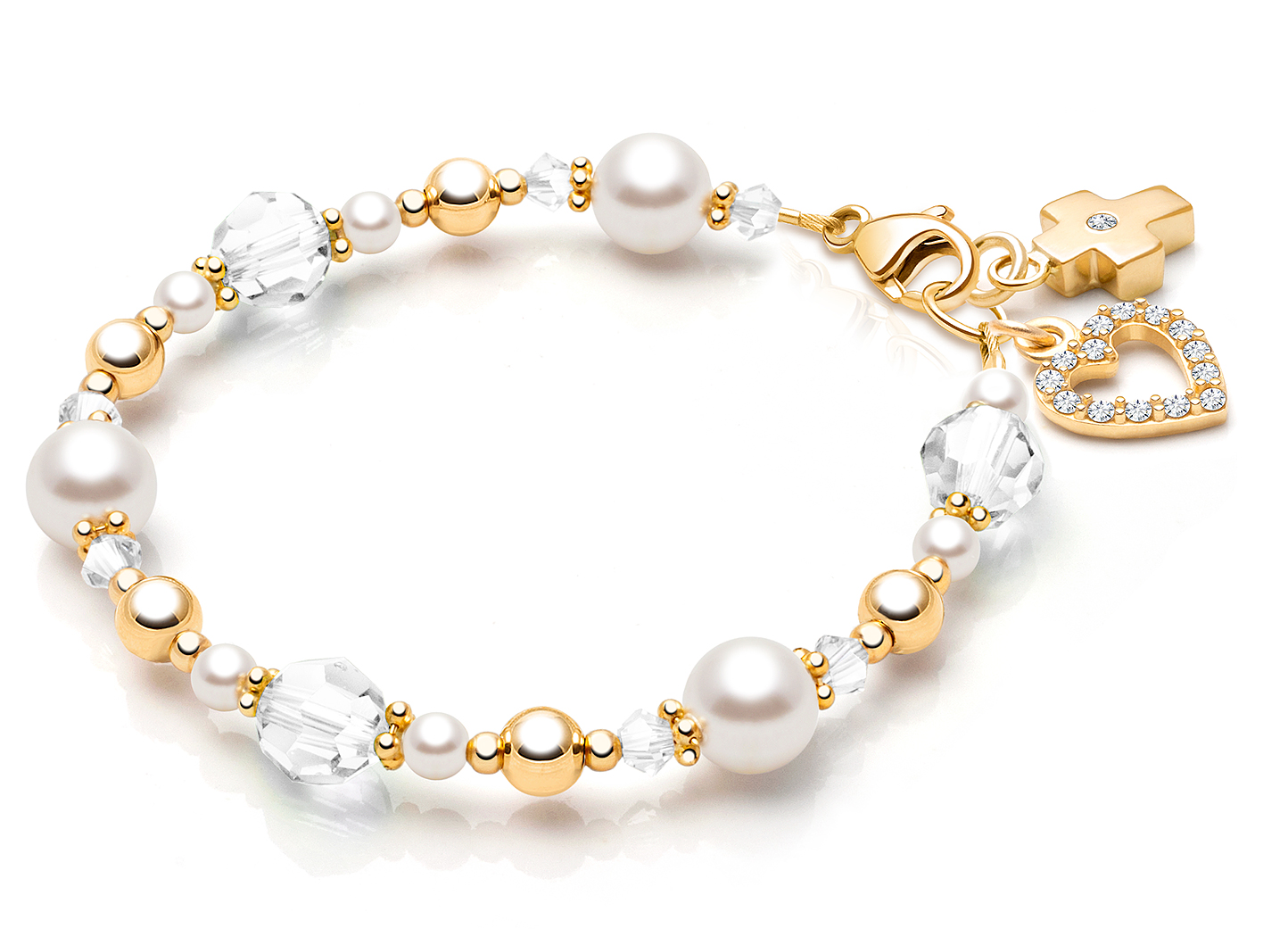 Shown with <u>Upgraded</u> Cross - Heart Charm <u>NOT</u> Included<br />( add the charms your child would love )